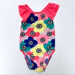 Cat & Jack Girl's Ruffle Floral One Piece Bathing Suit Baby Girl Size 18 Months